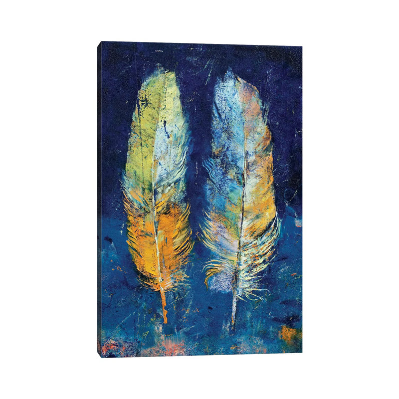 Feathers by Michael Creese - Wrapped Canvas Painting, 20.32 cm H x 30.48 cm W