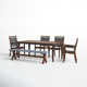 Fleur 76'' Rectangular 7 - Person Outdoor Dining Set