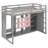 Wood Loft Bed with Built-in Wardrobe, Cabinet & Storage Shelves, Bed for Kids & Small Bedrooms-334488515-334488381