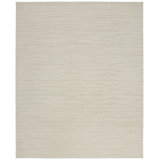 Rectangle Abstract Hand-Knotted Wool Area Rug in Ivory