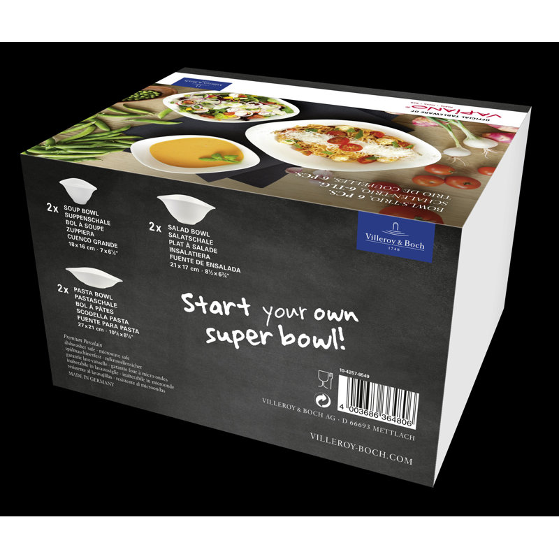 Vapiano Pasta, Salad & Soup Bowl : 6Pc Set