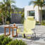 Chaise de plage jaune avec cadre en aluminium, chaise de camping pliante portative avec dossier inclinable réglable