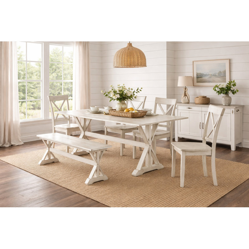 Williamsbridge 6 - Person Trestle Dining Set