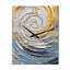 Horloge murale V - spirales abstraites dorées et bleues-81805485