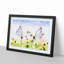 Two Butterflies upon Yellow Flowers in Abstract - Picture Frame Painting Print-55777646-55777649