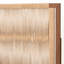 Tête de lit Rae noyer brun avec sangle de style bohémien, H 40,03 po x l 61,99 po x P 1,83 po