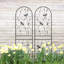 Paquet de 4, treillis de jardin en métal 71 po x 19,7 po, support pour plantes d'extérieur antirouille, noir, facile à monter pour un treillis extérieur de 71 po x 19,7 po sur 4-130055085