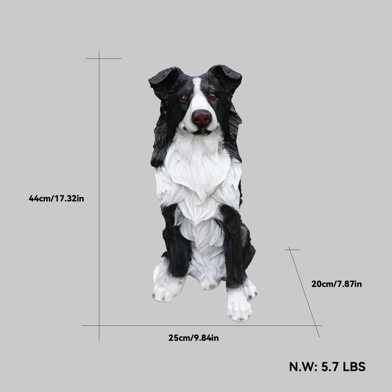 Statue de chien Matthew Border Collie