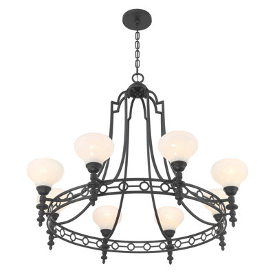 Hoekstra 8-Light Chandelier in Matte Black
