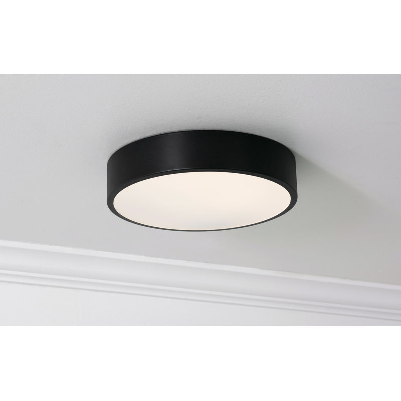 Plafonnier encastré à DEL Bailey, Noir, H 2,5 po x l 12 po x P 12 po