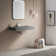 40 in. Wall-Mount or Countertop Bathroom Sink V-Shape Drain Solid Surface Material