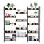 176cm H x 176cm W Metal Bookcase