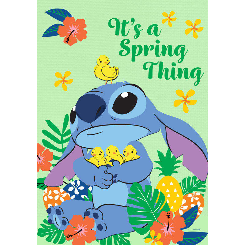 Disney Stitch Spring Chicks Garden Flag, 12.5" x 18", Officially Licensed  Disney Product, Flag Stand Sold Separately