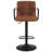 Amjed Swivel Upholstered Adjustable Height Counter Stool with Metal Frame-2101936629