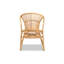 Chaise avec accoudoirs en rotin Curits en brun