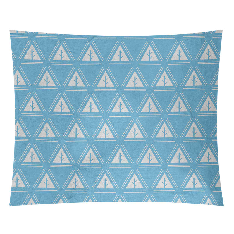 Tapisserie Barbra, H 88 po x l 104 po, Bleu sarcelle/Gris