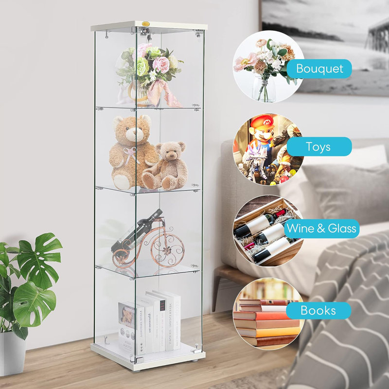 4-tier display cabinet with Kalmanson lock