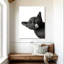 Drôle de chat noir, reproduction sur toile-734668001