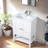24'' White Single Bathroom Vanity With Ceramic Top