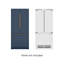 36 In. Panel Ready French Door Refrigerator With Ice maker, water dispenser, Frost Free . 19.6 total cubic feet