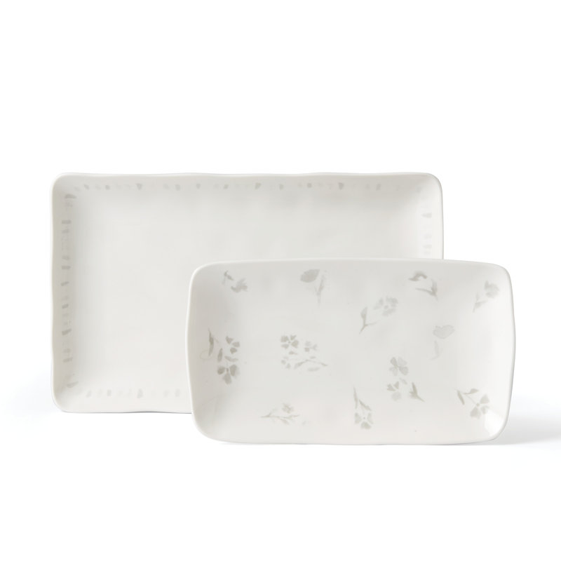 Oyster Bay 2Pc Nesting Serving Platters