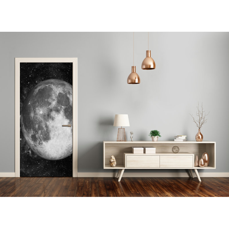 On The Moon Door Decal