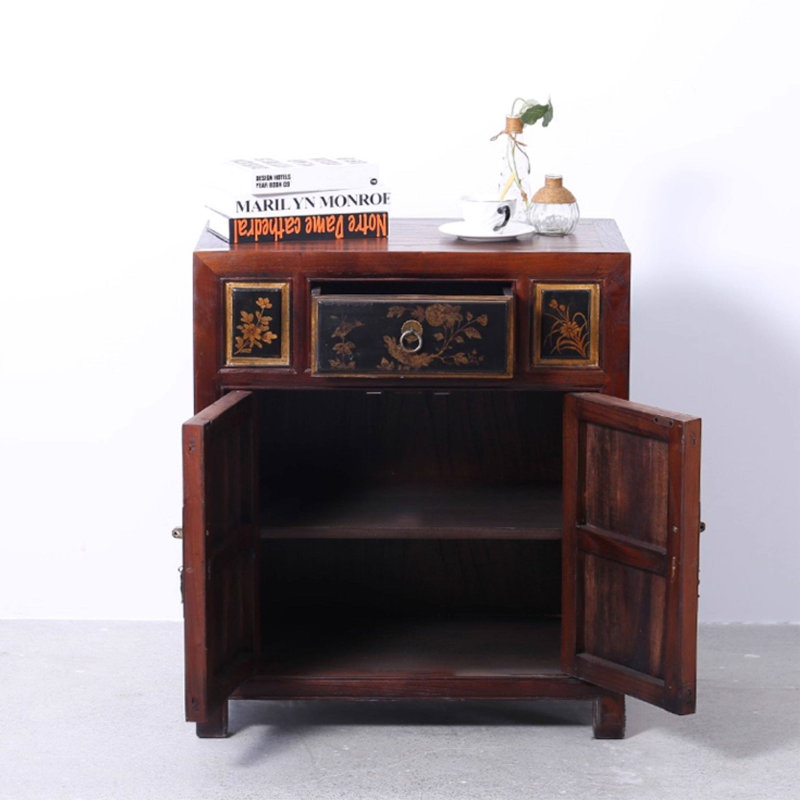 New Chinese Solid Wood Entryway Cabinet