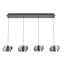 Luminaire suspendu linéaire Axis Island - Graphite