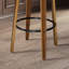 Tabouret de comptoir pivotant rembourré en cuir de polyuréthane 30,51 po Lesli-1755358074