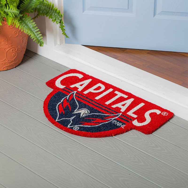 NFL Shaped Coir Outdoor Welcome Mat, Capitals