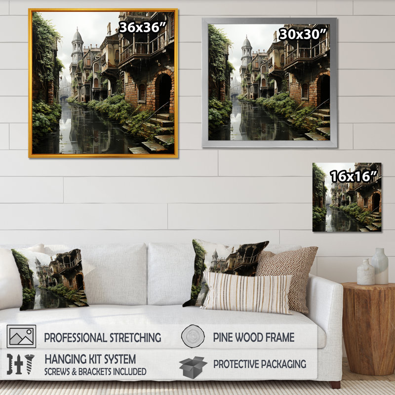 Reproduction d'art graphique sur toile, Toile tendue, 36" H x 36" W