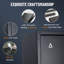Coffre-fort Enjyam pour la maison : armoire de rangement sécurisée pour fusil et outils à main avec accès rapide par empreinte digitale, étagère amovible, mode silencieux, coffre à outils intégré, grande capacité, couleur noire.