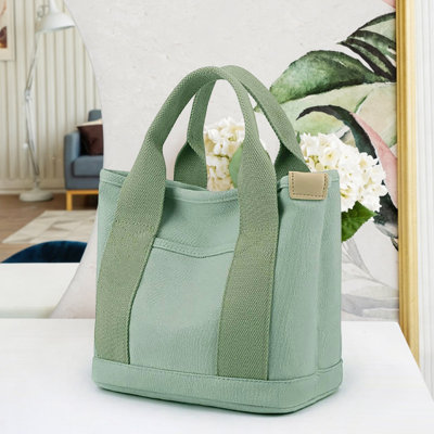 Casual Canvas Tote Bag With Crossbody Strap Multi-Pocket Lightweight Shoulder Handbag Daily Use Work Shopping Tote For Women