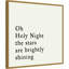 «Oh Holy Night - Floater Frame», art textuel sur toile