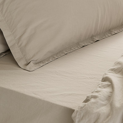 Hebden Washed Cotton Fitted Sheet