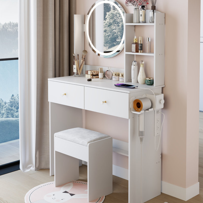 Table de meuble-lavabo à miroir 17 po