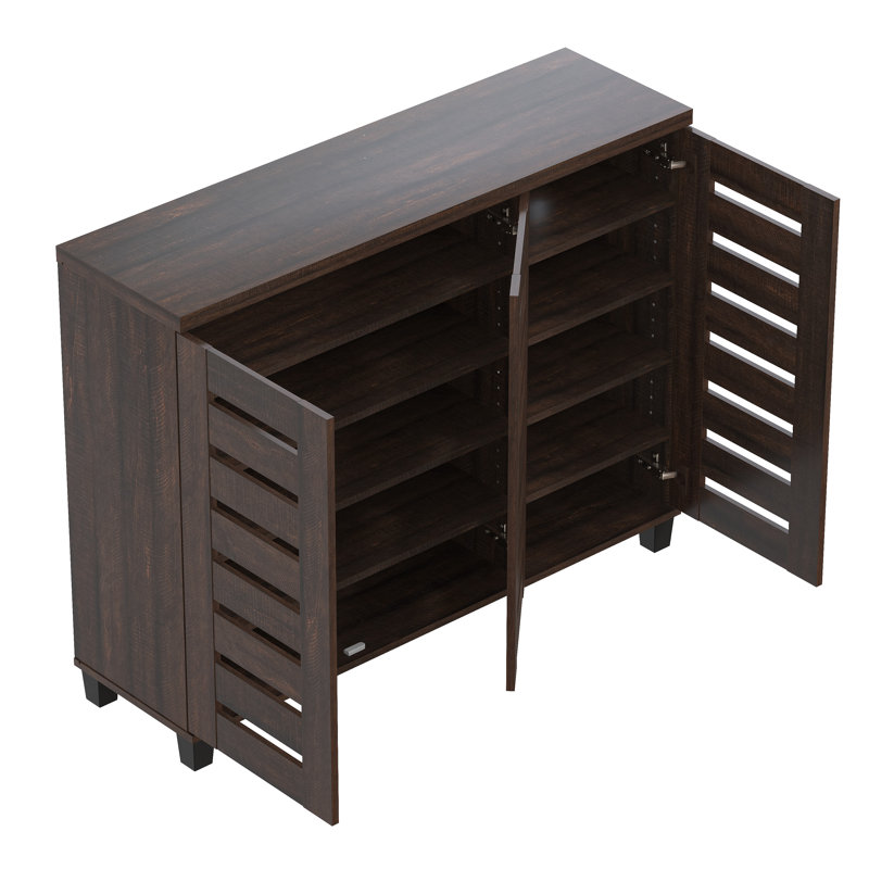 Alcester Lismore Shoe Storage Cabinet Up to 20 Pairs, Walnut