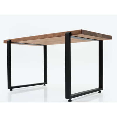 Table basse en bois massif Live Edge, 39,57 po, noyer, pièce de salon 39 po, finition noyer rustique, essentiel