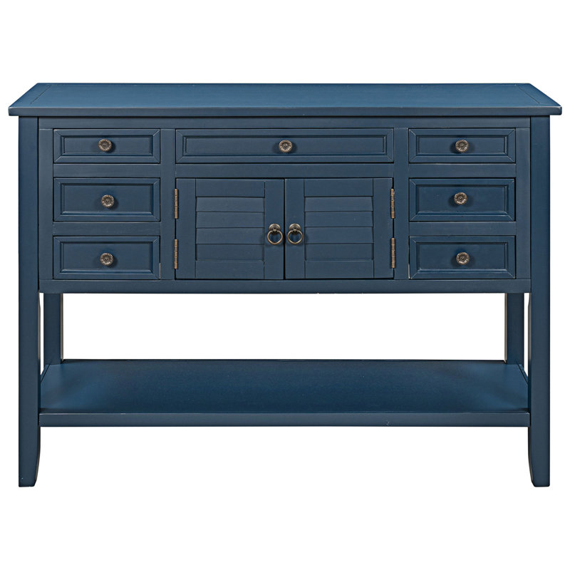 Armoire d'appoint 2 portes Dente, Bleu marine