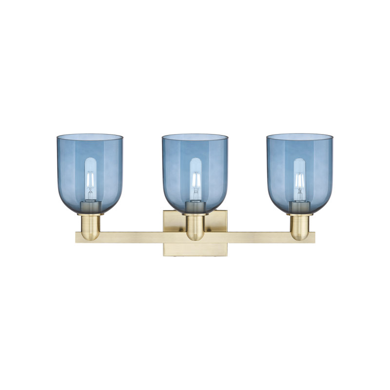 Allysson 3 - Light Vanity Light, Blue / Antique Brass