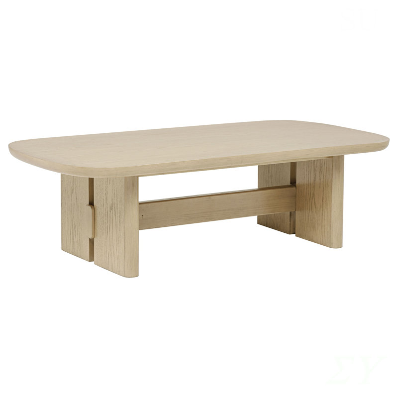 Kimpton Beige Oak Coastal Rectangular Cocktail Coffee Table