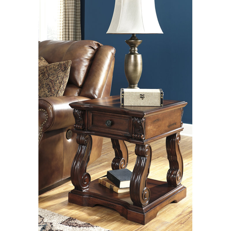 Steelville End Table with Storage
