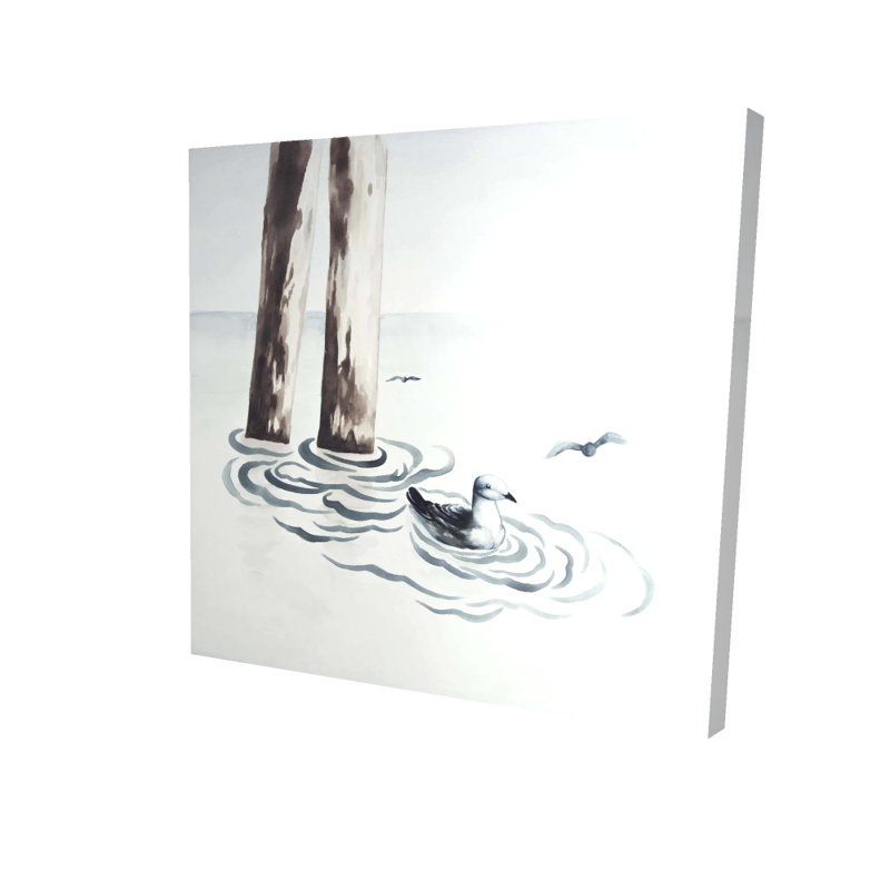 Toile de salle de bain Seagull Sea Animals | Art mural Home Decor