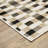 Harlow Geometric Blocks Black/ Gold Area Rug-1302020501