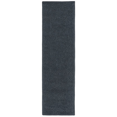 Thomes Hand Tufted Wool/Cotton Abstract Rug in Charcoal