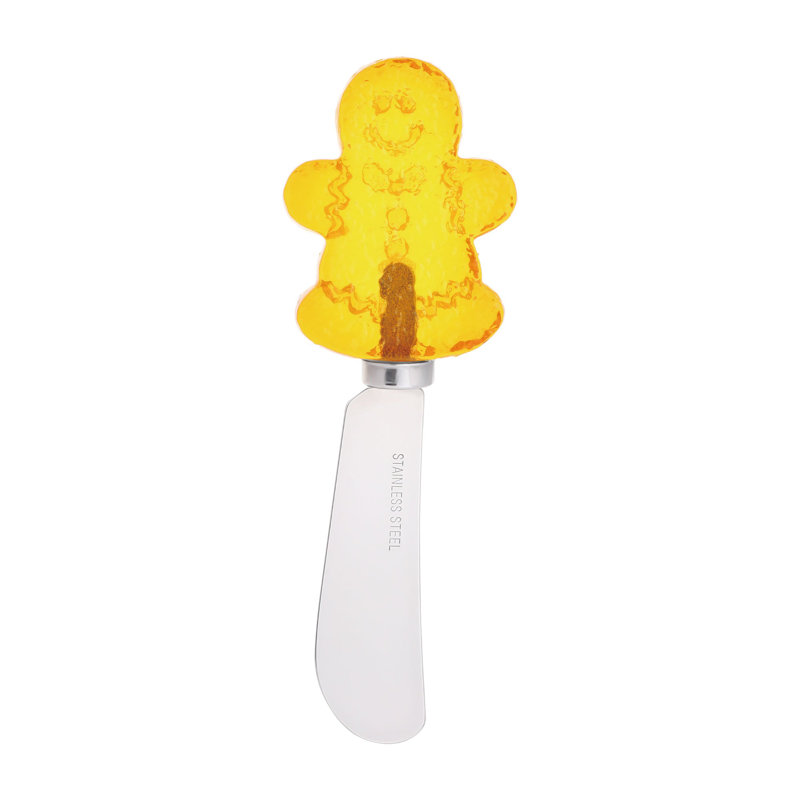 Gingerbread Transparent Polyresin Cheese Spreader, S4