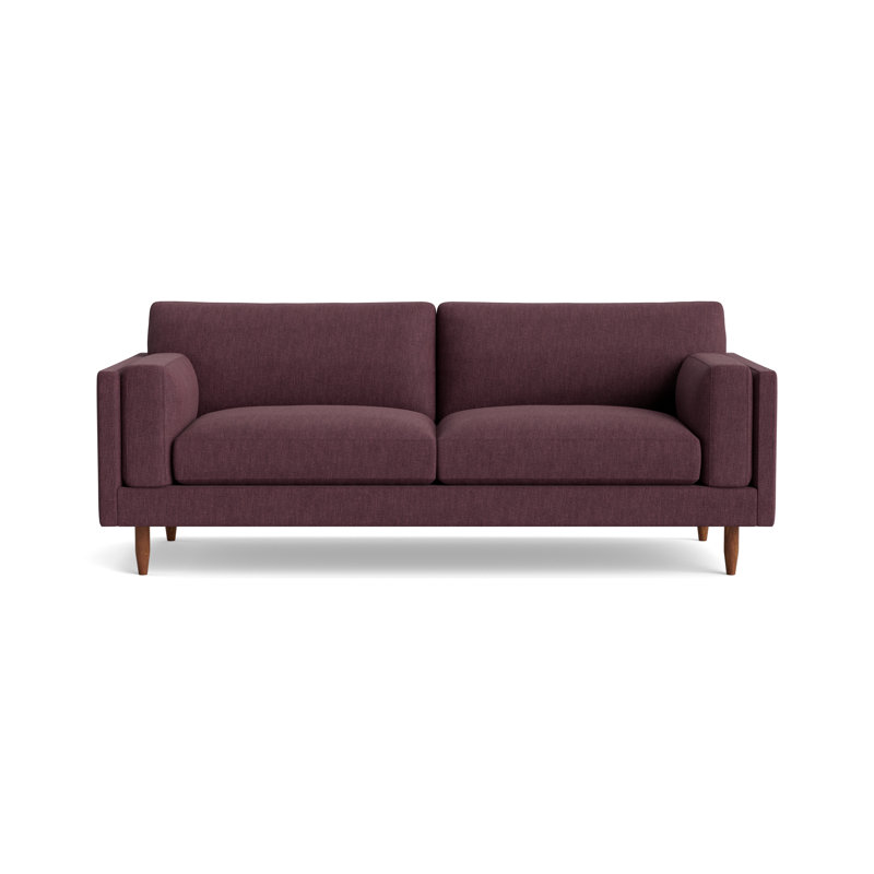 Skinny Fat Sofa ("85"), Performance Weave - Aubergine