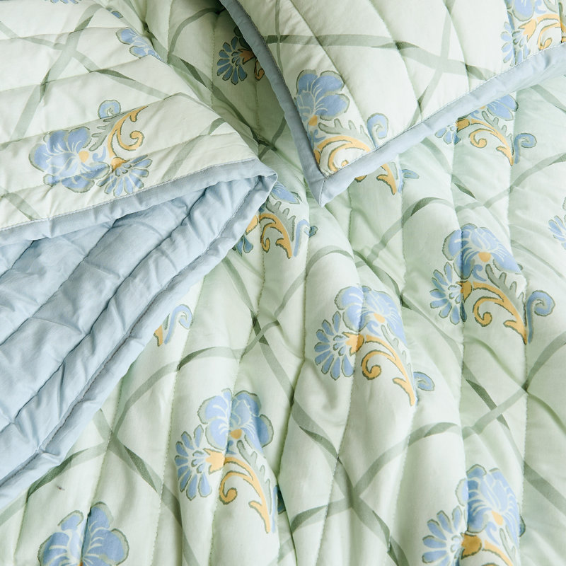 Ensemble de courtepointe Brooklyn Loom Olivia, Courtepointe pour lit simple + 1 taie décorative 