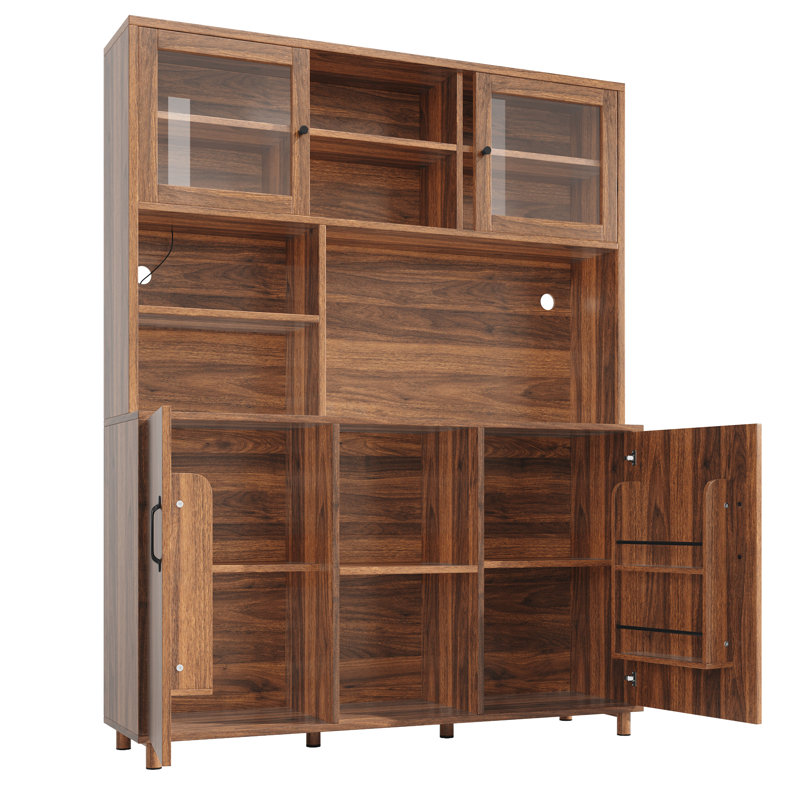 185 cm H Kitchen Pantry, BROWN