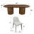 Wexler 9 - Piece Oval Solid Wood Dining Set-119687928